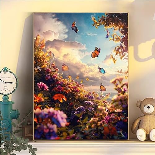 Malen Nach Zahlen Erwachsene Schmetterling, Malen Nach Zahlen ab 9 Jahre Mädchen Blumen, Paint by Numbers Adults Hobby Leinwand 100x130cm, DIY Bastelset Erwachsene Kinder, Mit 3 Pinseln YH2-177 Malen Nach Zahlen Erwachsene Schmetterling, Malen Nach Zahlen ab 9 Jahre Mädchen Blumen, Paint by Numbers Adults Hobby Leinwand 100x130cm, DIY Bastelset Erwachsene Kinder, Mit 3 Pinseln YH2-177 von Kazhxnng