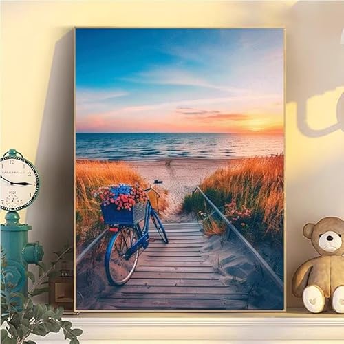 Malen Nach Zahlen Erwachsene Strand, Malen Nach Zahlen ab 9 Jahre Mädchen Fahrrad, Paint by Numbers Adults Hobby Leinwand 50x70cm, DIY Bastelset Erwachsene Kinder, Mit 3 Pinseln und Acrylfarbe YH2-155 Malen Nach Zahlen Erwachsene Strand, Malen Nach Zahlen ab 9 Jahre Mädchen Fahrrad, Paint by Numbers Adults Hobby Leinwand 50x70cm, DIY Bastelset Erwachsene Kinder, Mit 3 Pinseln und Acrylfarbe YH2-155 von Kazhxnng
