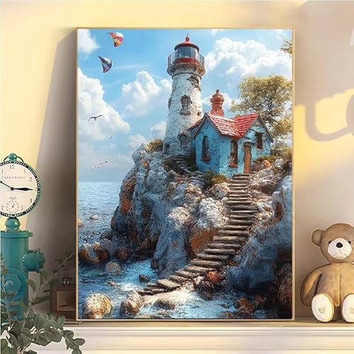 Malen Nach Zahlen Erwachsene Strand, Malen Nach Zahlen ab 9 Jahre Mädchen Leuchtturm, Paint by Numbers Adults Hobby Leinwand 80x100cm, DIY Bastelset Erwachsene Kinder, Mit 3 Pinseln Acrylfarbe YH2-145 Malen Nach Zahlen Erwachsene Strand, Malen Nach Zahlen ab 9 Jahre Mädchen Leuchtturm, Paint by Numbers Adults Hobby Leinwand 80x100cm, DIY Bastelset Erwachsene Kinder, Mit 3 Pinseln Acrylfarbe YH2-145 von Kazhxnng