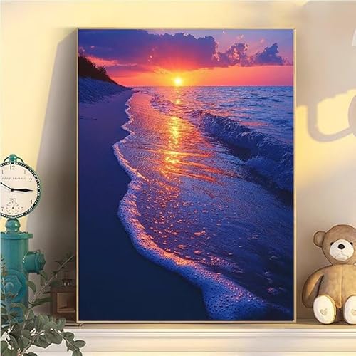 Malen Nach Zahlen Erwachsene Strand, Malen Nach Zahlen ab 9 Jahre Mädchen Sonnenuntergang, Paint by Numbers Adults Hobby Leinwand 90x120cm, DIY Bastelset Erwachsene Kinder, Mit 3 Pinseln YH2-151 Malen Nach Zahlen Erwachsene Strand, Malen Nach Zahlen ab 9 Jahre Mädchen Sonnenuntergang, Paint by Numbers Adults Hobby Leinwand 90x120cm, DIY Bastelset Erwachsene Kinder, Mit 3 Pinseln YH2-151 von Kazhxnng