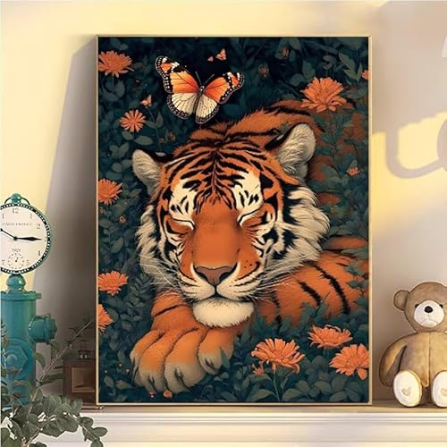 Malen Nach Zahlen Erwachsene Tiger, Malen Nach Zahlen ab 9 Jahre Mädchen Schmetterling, Paint by Numbers Adults Hobby Leinwand 65x85cm, DIY Bastelset Erwachsene Kinder Geschenke, Mit 3 Pinseln YH2-497 Malen Nach Zahlen Erwachsene Tiger, Malen Nach Zahlen ab 9 Jahre Mädchen Schmetterling, Paint by Numbers Adults Hobby Leinwand 65x85cm, DIY Bastelset Erwachsene Kinder Geschenke, Mit 3 Pinseln YH2-497 von Kazhxnng