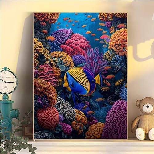 Meer Malen Nach Zahlen Erwachsene Groß XXL 70x90cm, Fisch Malen Nach Zahlen Kinder ab 8 Jahre, DIY Paint by Numbers Geschenk Kreativ Set für Erwachsene, Mit 3 Feinen Pinsel und Acrylfarbe Deko YH2-160 Meer Malen Nach Zahlen Erwachsene Groß XXL 70x90cm, Fisch Malen Nach Zahlen Kinder ab 8 Jahre, DIY Paint by Numbers Geschenk Kreativ Set für Erwachsene, Mit 3 Feinen Pinsel und Acrylfarbe Deko YH2-160 von Kazhxnng