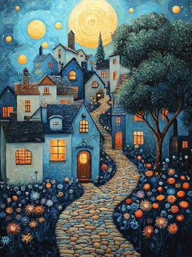 Stadt Diamond Painting Erwachsene, 5D DIY Zeichentrick Diamant Painting Bilder für Kinder ab 8 Jahre, Malen nach Zahlen Diamant, Daiments Bastelset Set Malerei Stickerei Geschenke 20x30cm F1-405 Stadt Diamond Painting Erwachsene, 5D DIY Zeichentrick Diamant Painting Bilder für Kinder ab 8 Jahre, Malen nach Zahlen Diamant, Daiments Bastelset Set Malerei Stickerei Geschenke 20x30cm F1-405 von Kazhxnng