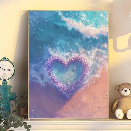 Strand Malen Nach Zahlen Erwachsene Groß XXL 60x80cm, Liebe Malen Nach Zahlen Kinder ab 8 Jahre, DIY Paint by Numbers Geschenk Kreativ Set für Erwachsene, Mit 3 Feinen Pinsel und Acrylfarbe YH2-142 Strand Malen Nach Zahlen Erwachsene Groß XXL 60x80cm, Liebe Malen Nach Zahlen Kinder ab 8 Jahre, DIY Paint by Numbers Geschenk Kreativ Set für Erwachsene, Mit 3 Feinen Pinsel und Acrylfarbe YH2-142 von Kazhxnng