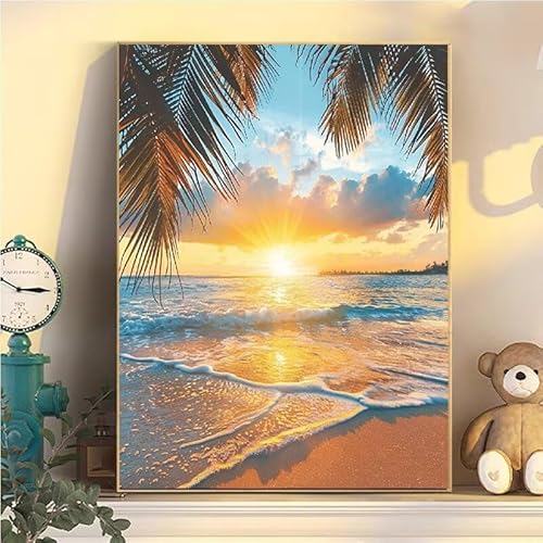 Strand Malen Nach Zahlen Erwachsene Groß XXL 65x85cm, Landschaft Malen Nach Zahlen Kinder ab 8 Jahre, DIY Paint by Numbers Kreativ Set für Erwachsene, Mit 3 Feinen Pinsel und Acrylfarbe YH2-148 Strand Malen Nach Zahlen Erwachsene Groß XXL 65x85cm, Landschaft Malen Nach Zahlen Kinder ab 8 Jahre, DIY Paint by Numbers Kreativ Set für Erwachsene, Mit 3 Feinen Pinsel und Acrylfarbe YH2-148 von Kazhxnng