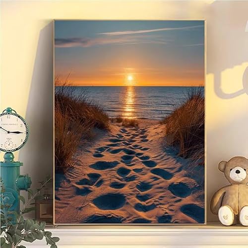 Strand Malen Nach Zahlen Erwachsene Groß XXL 65x85cm, Sonnenuntergang Malen Nach Zahlen Kinder ab 8 Jahre, DIY Paint by Numbers Kreativ Set für Erwachsene, Mit 3 Feinen Pinsel und Acrylfarbe YH2-152 Strand Malen Nach Zahlen Erwachsene Groß XXL 65x85cm, Sonnenuntergang Malen Nach Zahlen Kinder ab 8 Jahre, DIY Paint by Numbers Kreativ Set für Erwachsene, Mit 3 Feinen Pinsel und Acrylfarbe YH2-152 von Kazhxnng