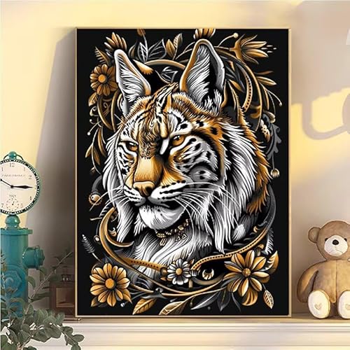 Tier Malen Nach Zahlen Erwachsene Groß XXL 60x80cm, Tiger Malen Nach Zahlen Kinder ab 8 Jahre, DIY Paint by Numbers Geschenk Kreativ Set für Erwachsene, Mit 3 Feinen Pinsel und Acrylfarbe Deko YH2-64 Tier Malen Nach Zahlen Erwachsene Groß XXL 60x80cm, Tiger Malen Nach Zahlen Kinder ab 8 Jahre, DIY Paint by Numbers Geschenk Kreativ Set für Erwachsene, Mit 3 Feinen Pinsel und Acrylfarbe Deko YH2-64 von Kazhxnng