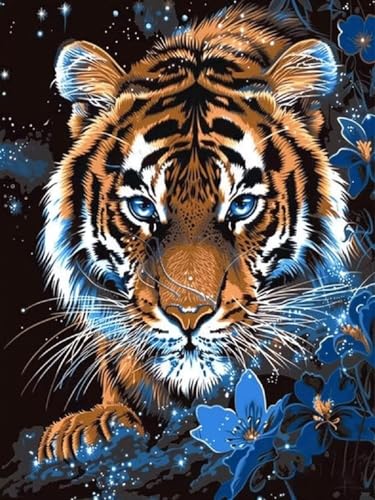 Tiger Diamond Painting Groß XXL 70x90cm für Erwachsene Kinder ab 6 Jahre, 5D DIY Diamond Painting Tiere, Diamant Malerei Bilder Stickerei Set, Full Drill Dimond Kristall Handwerk Geschenke F1-8 Tiger Diamond Painting Groß XXL 70x90cm für Erwachsene Kinder ab 6 Jahre, 5D DIY Diamond Painting Tiere, Diamant Malerei Bilder Stickerei Set, Full Drill Dimond Kristall Handwerk Geschenke F1-8 von Kazhxnng