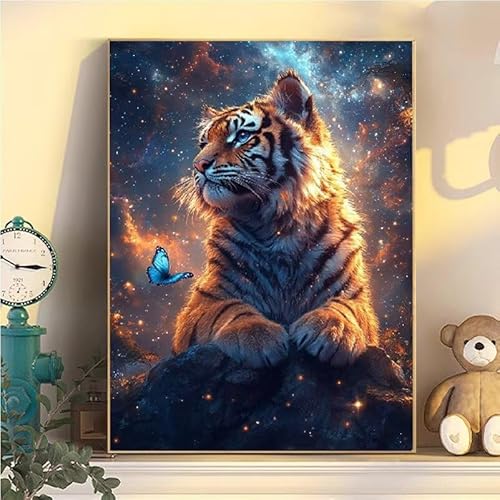 Tiger Malen Nach Zahlen Erwachsene Groß XXL 30x40cm, Schmetterling Malen Nach Zahlen Kinder ab 8 Jahre, DIY Paint by Numbers Kreativ Set für Erwachsene, Mit 3 Feinen Pinsel und Acrylfarbe YH2-496 Tiger Malen Nach Zahlen Erwachsene Groß XXL 30x40cm, Schmetterling Malen Nach Zahlen Kinder ab 8 Jahre, DIY Paint by Numbers Kreativ Set für Erwachsene, Mit 3 Feinen Pinsel und Acrylfarbe YH2-496 von Kazhxnng