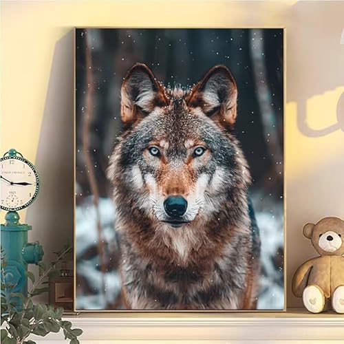 Wolf Malen Nach Zahlen Erwachsene Groß XXL 30x40cm, Tier Malen Nach Zahlen Kinder ab 8 Jahre, DIY Paint by Numbers Geschenk Kreativ Set für Erwachsene, Mit 3 Feinen Pinsel und Acrylfarbe Deko YH2-476 Wolf Malen Nach Zahlen Erwachsene Groß XXL 30x40cm, Tier Malen Nach Zahlen Kinder ab 8 Jahre, DIY Paint by Numbers Geschenk Kreativ Set für Erwachsene, Mit 3 Feinen Pinsel und Acrylfarbe Deko YH2-476 von Kazhxnng