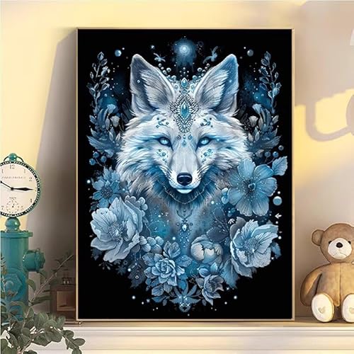 Wolf Malen Nach Zahlen Erwachsene Groß XXL 70x90cm, Blumen Malen Nach Zahlen Kinder ab 8 Jahre, DIY Paint by Numbers Geschenk Kreativ Set für Erwachsene, Mit 3 Feinen Pinsel und Acrylfarbe YH2-482 Wolf Malen Nach Zahlen Erwachsene Groß XXL 70x90cm, Blumen Malen Nach Zahlen Kinder ab 8 Jahre, DIY Paint by Numbers Geschenk Kreativ Set für Erwachsene, Mit 3 Feinen Pinsel und Acrylfarbe YH2-482 von Kazhxnng