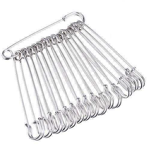 KBNIAN 20 Stück Extra große Sicherheitsnadel 10 cm Lange Extra Große Pins Kiltnadeln Große Hochleistungs Sicherheitsnadel für Bastelarbeiten, Decken, Matratzen, Kleidung, Schmuck, Wirkwaren/Silber KBNIAN 20 Stück Extra große Sicherheitsnadel 10 cm Lange Extra Große Pins Kiltnadeln Große Hochleistungs Sicherheitsnadel für Bastelarbeiten, Decken, Matratzen, Kleidung, Schmuck, Wirkwaren/Silber von KBNIAN