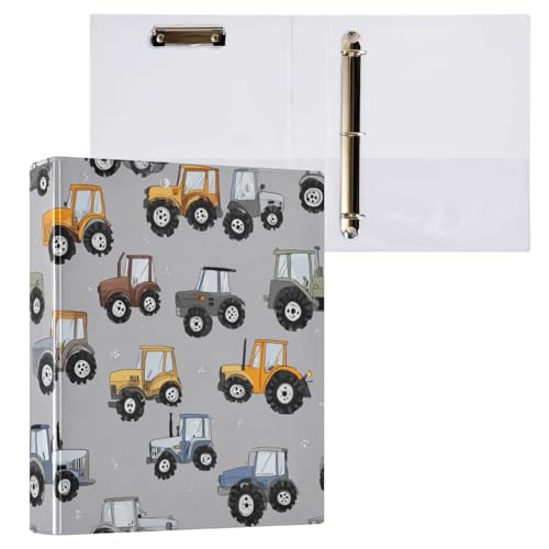 Kcldeci 3-Ringbuch, Hardcover, Traktoren, 3,8 cm, runde Ringe mit Innentaschen, Schule, Büro, Rezeptkarten, Ordner, Organizer, 2 Stück Kcldeci 3-Ringbuch, Hardcover, Traktoren, 3,8 cm, runde Ringe mit Innentaschen, Schule, Büro, Rezeptkarten, Ordner, Organizer, 2 Stück von Kcldeci