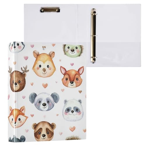 Kcldeci 3-Ringbuch, Hardcover, Waldtiere mit Herzen, 3,8 cm, runde Ringe mit Innentaschen, Schule, Büro, Rezeptkarten, Ordner, Organizer, 1 Stück Kcldeci 3-Ringbuch, Hardcover, Waldtiere mit Herzen, 3,8 cm, runde Ringe mit Innentaschen, Schule, Büro, Rezeptkarten, Ordner, Organizer, 1 Stück von Kcldeci