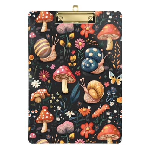 Kcldeci Acryl-Klemmbrett mit Schneckenpilz, A4-Größe, Klemmbretter für Klassenzimmer, Krankenpflege, Hartfaserplatte für Bürobedarf, Schule, Silber, 30,5 x 22,9 cm Kcldeci Acryl-Klemmbrett mit Schneckenpilz, A4-Größe, Klemmbretter für Klassenzimmer, Krankenpflege, Hartfaserplatte für Bürobedarf, Schule, Silber, 30,5 x 22,9 cm von Kcldeci