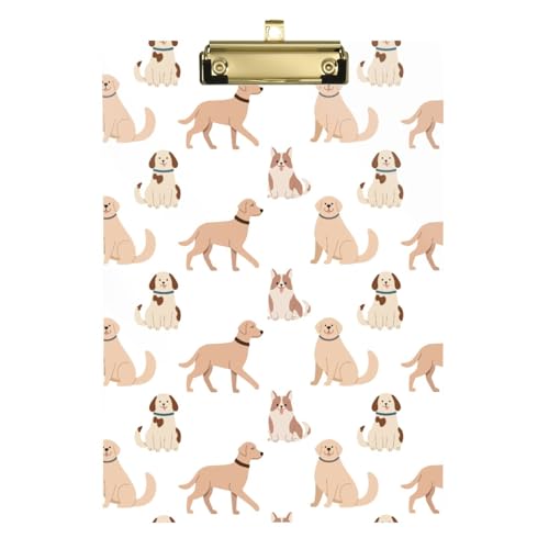 Kcldeci Acryl-Klemmbretter im niedlichen Hunde-Stil, A4, Briefgröße, Klemmbrett für Klassenzimmer, Studenten, Lehrer, Frauen, Kinder, Gold, 30,5 x 22,9 cm Kcldeci Acryl-Klemmbretter im niedlichen Hunde-Stil, A4, Briefgröße, Klemmbrett für Klassenzimmer, Studenten, Lehrer, Frauen, Kinder, Gold, 30,5 x 22,9 cm von Kcldeci