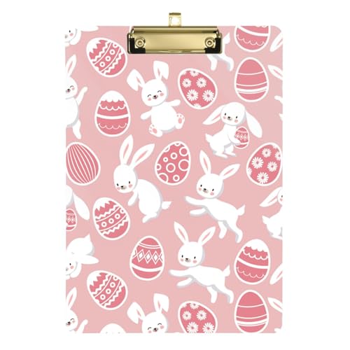 Kcldeci Acryl-Klemmbretter mit Aufschrift "Happy Easter", Cartoon-Hase, Standard-Buchstabe, A4, Klemmbretter für Klassenzimmer, Lehrer, Frauen, Klemmbrett, Büro, Schulbedarf, Silber, 30,5 x 22,9 cm Kcldeci Acryl-Klemmbretter mit Aufschrift "Happy Easter", Cartoon-Hase, Standard-Buchstabe, A4, Klemmbretter für Klassenzimmer, Lehrer, Frauen, Klemmbrett, Büro, Schulbedarf, Silber, 30,5 x 22,9 cm von Kcldeci