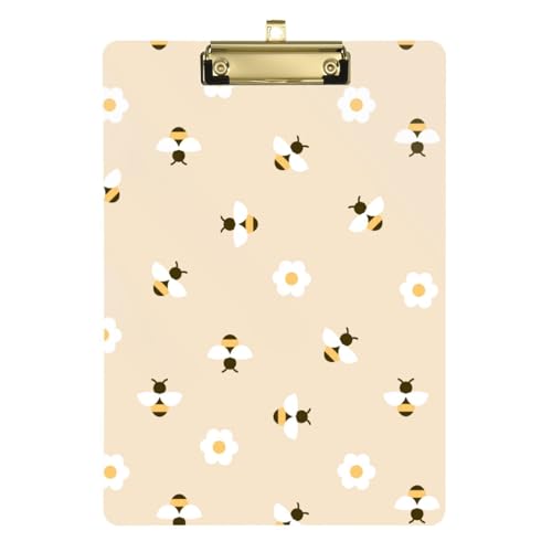 Kcldeci Acryl-Klemmbretter mit Biene und Blume, für Frühling und Sommer, Standard-Buchstabe, A4, Klemmbretter für Klassenzimmer, Lehrer, Frauen, Klemmbrett, Büro, Schulbedarf, Silber, 30,5 x 22,9 cm Kcldeci Acryl-Klemmbretter mit Biene und Blume, für Frühling und Sommer, Standard-Buchstabe, A4, Klemmbretter für Klassenzimmer, Lehrer, Frauen, Klemmbrett, Büro, Schulbedarf, Silber, 30,5 x 22,9 cm von Kcldeci