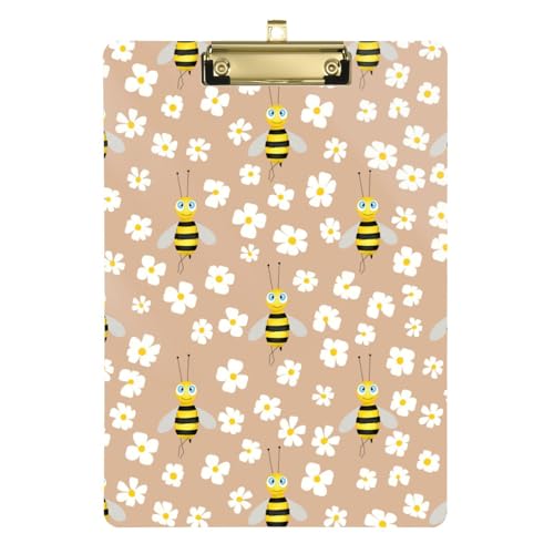 Kcldeci Acryl-Klemmbretter mit Bienen und Blumen, Standard-Buchstabe, A4, Klemmbretter für Klassenzimmer, Lehrer, Frauen, Klemmbrett, Büro, Schulbedarf, Gold, 30,5 x 22,9 cm, 2 Stück Kcldeci Acryl-Klemmbretter mit Bienen und Blumen, Standard-Buchstabe, A4, Klemmbretter für Klassenzimmer, Lehrer, Frauen, Klemmbrett, Büro, Schulbedarf, Gold, 30,5 x 22,9 cm, 2 Stück von Kcldeci