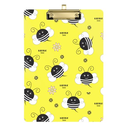 Kcldeci Acryl-Klemmbretter mit Cartoon-Bienen-Motiv, Standard-Buchstabe, A4, Klemmbretter für Klassenzimmer, Lehrer, Frauen, Klemmbrett, Büro, Schulbedarf, Gold, 30,5 x 22,9 cm Kcldeci Acryl-Klemmbretter mit Cartoon-Bienen-Motiv, Standard-Buchstabe, A4, Klemmbretter für Klassenzimmer, Lehrer, Frauen, Klemmbrett, Büro, Schulbedarf, Gold, 30,5 x 22,9 cm von Kcldeci