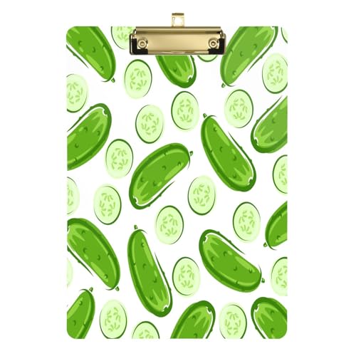 Kcldeci Acryl-Klemmbretter mit Gurkenmuster, Standard-Buchstabe, A4, Klemmbretter für Klassenzimmer, Lehrer, Frauen, Klemmbrett, Büro, Schulbedarf, Silber, 30,5 x 22,9 cm Kcldeci Acryl-Klemmbretter mit Gurkenmuster, Standard-Buchstabe, A4, Klemmbretter für Klassenzimmer, Lehrer, Frauen, Klemmbrett, Büro, Schulbedarf, Silber, 30,5 x 22,9 cm von Kcldeci