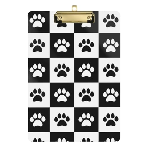 Kcldeci Acryl-Klemmbretter mit Hunde-Fußabdrücken, Standard-Buchstabe, A4, Klemmbretter für Klassenzimmer, Lehrer, Frauen, Klemmbrett, Büro, Schulbedarf, Gold, 30,5 x 22,9 cm Kcldeci Acryl-Klemmbretter mit Hunde-Fußabdrücken, Standard-Buchstabe, A4, Klemmbretter für Klassenzimmer, Lehrer, Frauen, Klemmbrett, Büro, Schulbedarf, Gold, 30,5 x 22,9 cm von Kcldeci