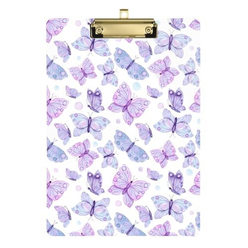 Kcldeci Acryl-Klemmbretter mit Schmetterlingen, Standard-A4, Briefgröße, Klemmbrett für Klassenzimmer, Schule und Büro, für Kinder, Studenten, Lehrer, Gold, 30,5 x 22,9 cm Kcldeci Acryl-Klemmbretter mit Schmetterlingen, Standard-A4, Briefgröße, Klemmbrett für Klassenzimmer, Schule und Büro, für Kinder, Studenten, Lehrer, Gold, 30,5 x 22,9 cm von Kcldeci
