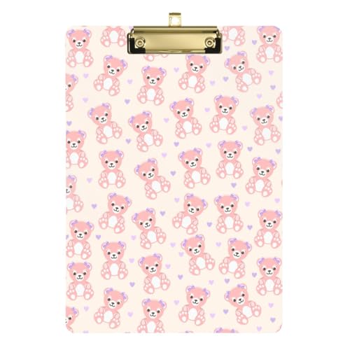 Kcldeci Acryl-Klemmbretter mit Teddybären und Herzen, Standard-Buchstabe, A4, Klemmbretter für Klassenzimmer, Lehrer, Frauen, Klemmbrett, Büro, Schulbedarf, Silber, 30,5 x 22,9 cm Kcldeci Acryl-Klemmbretter mit Teddybären und Herzen, Standard-Buchstabe, A4, Klemmbretter für Klassenzimmer, Lehrer, Frauen, Klemmbrett, Büro, Schulbedarf, Silber, 30,5 x 22,9 cm von Kcldeci