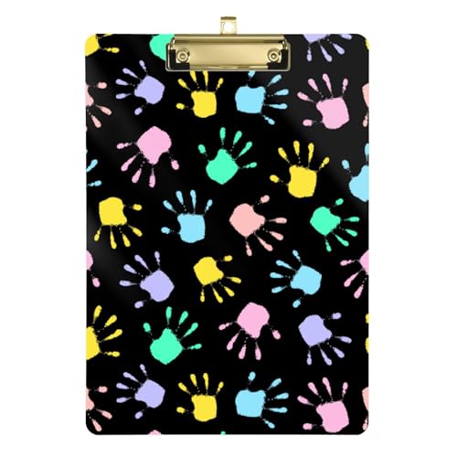 Kcldeci Acryl-Klemmbretter mit fröhlichem Handabdruck, Standard-Buchstabe, A4, Klemmbretter für Klassenzimmer, Lehrer, Frauen, Klemmbrett, Büro, Schulbedarf, Gold, 30,5 x 22,9 cm Kcldeci Acryl-Klemmbretter mit fröhlichem Handabdruck, Standard-Buchstabe, A4, Klemmbretter für Klassenzimmer, Lehrer, Frauen, Klemmbrett, Büro, Schulbedarf, Gold, 30,5 x 22,9 cm von Kcldeci