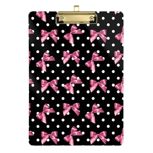 Kcldeci Acryl-Klemmbretter mit rosa Schleifen, Standard-Buchstabe, A4, Klemmbretter für Klassenzimmer, Lehrer, Frauen, Klemmbrett, Büro, Schulbedarf, Silber, 30,5 x 22,9 cm Kcldeci Acryl-Klemmbretter mit rosa Schleifen, Standard-Buchstabe, A4, Klemmbretter für Klassenzimmer, Lehrer, Frauen, Klemmbrett, Büro, Schulbedarf, Silber, 30,5 x 22,9 cm von Kcldeci