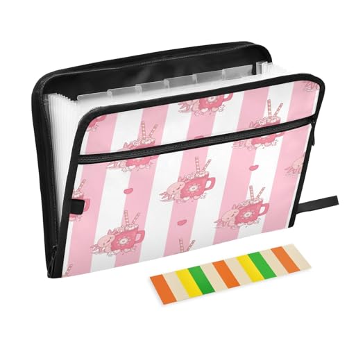 Kcldeci Axolotl Fächermappe mit Tasse, 13 Fächer, Akkordeon-Aktenordner, A4, Briefgröße, Dokumente, Quittungen, Organizer, Akkordean-Aktenordner für Klassenzimmer, Zuhause, Büro und Reisen Kcldeci Axolotl Fächermappe mit Tasse, 13 Fächer, Akkordeon-Aktenordner, A4, Briefgröße, Dokumente, Quittungen, Organizer, Akkordean-Aktenordner für Klassenzimmer, Zuhause, Büro und Reisen von Kcldeci