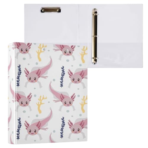 Kcldeci Axolotl Nahtloses Muster, lustige 3-Ringordner, 1 Packung, 3,8 cm, runder Ring für Papier, Hardcover für Schule, Büro und Zuhause Kcldeci Axolotl Nahtloses Muster, lustige 3-Ringordner, 1 Packung, 3,8 cm, runder Ring für Papier, Hardcover für Schule, Büro und Zuhause von Kcldeci