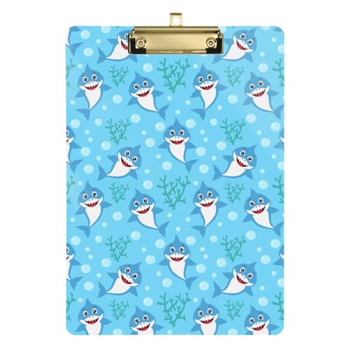 Kcldeci Baby Shark Klemmbrett aus Acryl, A4, Briefgröße, Klemmbrett für Klassenzimmer, Studenten, Lehrer, Frauen, Kinder, Silber, 30,5 x 22,9 cm Kcldeci Baby Shark Klemmbrett aus Acryl, A4, Briefgröße, Klemmbrett für Klassenzimmer, Studenten, Lehrer, Frauen, Kinder, Silber, 30,5 x 22,9 cm von Kcldeci
