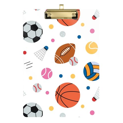 Kcldeci Basketball-Klemmbretter aus Acryl, A4, Briefgröße, Klemmbrett für Klassenzimmer, Studenten, Lehrer, Frauen, Kinder, Silber, 30,5 x 22,9 cm Kcldeci Basketball-Klemmbretter aus Acryl, A4, Briefgröße, Klemmbrett für Klassenzimmer, Studenten, Lehrer, Frauen, Kinder, Silber, 30,5 x 22,9 cm von Kcldeci