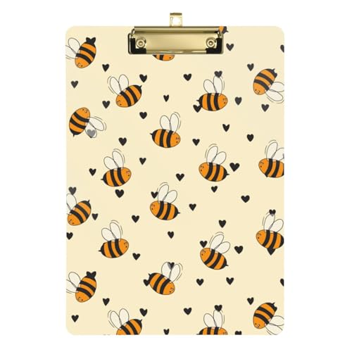 Kcldeci Bees Acryl-Klemmbretter, Standard-Buchstabe, A4, Klemmbretter für Klassenzimmer, Lehrer, Frauen, Klemmbrett, Büro, Schulbedarf, Silber, 30,5 x 22,9 cm, 5 Stück Kcldeci Bees Acryl-Klemmbretter, Standard-Buchstabe, A4, Klemmbretter für Klassenzimmer, Lehrer, Frauen, Klemmbrett, Büro, Schulbedarf, Silber, 30,5 x 22,9 cm, 5 Stück von Kcldeci