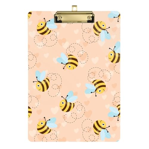 Kcldeci Bees and Hearts Acryl-Klemmbretter, Standard-Buchstabe, A4, Klemmbretter für Klassenzimmer, Lehrer, Frauen, Klemmbrett, Büro, Schulbedarf, Silber, 30,5 x 22,9 cm, 3 Stück Kcldeci Bees and Hearts Acryl-Klemmbretter, Standard-Buchstabe, A4, Klemmbretter für Klassenzimmer, Lehrer, Frauen, Klemmbrett, Büro, Schulbedarf, Silber, 30,5 x 22,9 cm, 3 Stück von Kcldeci