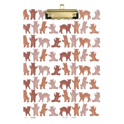 Kcldeci Brown Bears Acryl-Klemmbretter, A4, Briefgröße, Klemmbrett für Klassenzimmer, Studenten, Lehrer, Frauen, Kinder, Silber, 30,5 x 22,9 cm Kcldeci Brown Bears Acryl-Klemmbretter, A4, Briefgröße, Klemmbrett für Klassenzimmer, Studenten, Lehrer, Frauen, Kinder, Silber, 30,5 x 22,9 cm von Kcldeci