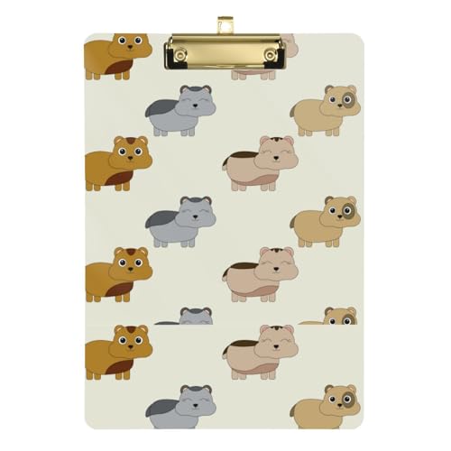 Kcldeci Bunte Hamster-Acryl-Klemmbretter, A4, Briefgröße, Klemmbrett für Klassenzimmer, Studenten, Lehrer, Frauen, Kinder, Gold, 30,5 x 22,9 cm Kcldeci Bunte Hamster-Acryl-Klemmbretter, A4, Briefgröße, Klemmbrett für Klassenzimmer, Studenten, Lehrer, Frauen, Kinder, Gold, 30,5 x 22,9 cm von Kcldeci