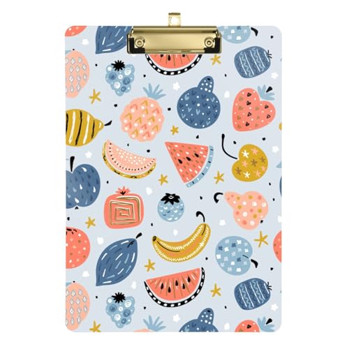 Kcldeci Cartoon-Kritzelbrett mit niedlichen Früchten, Beeren, Acryl, A4, Briefgröße, Klemmbrett für Klassenzimmer, Studenten, Lehrer, Frauen, Kinder, Silber, 30,5 x 22,9 cm Kcldeci Cartoon-Kritzelbrett mit niedlichen Früchten, Beeren, Acryl, A4, Briefgröße, Klemmbrett für Klassenzimmer, Studenten, Lehrer, Frauen, Kinder, Silber, 30,5 x 22,9 cm von Kcldeci