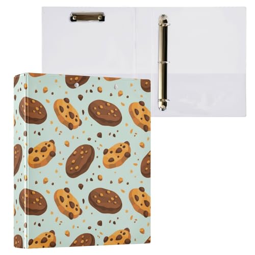 Kcldeci Chewy Schokoladenkeks-Chips, 3-Ringbuch, 1 Packung, Klemmbrett-Ordner, 3,8 cm, runder Ring für Papier, Hardcover für Schule, Büro und Zuhause Kcldeci Chewy Schokoladenkeks-Chips, 3-Ringbuch, 1 Packung, Klemmbrett-Ordner, 3,8 cm, runder Ring für Papier, Hardcover für Schule, Büro und Zuhause von Kcldeci