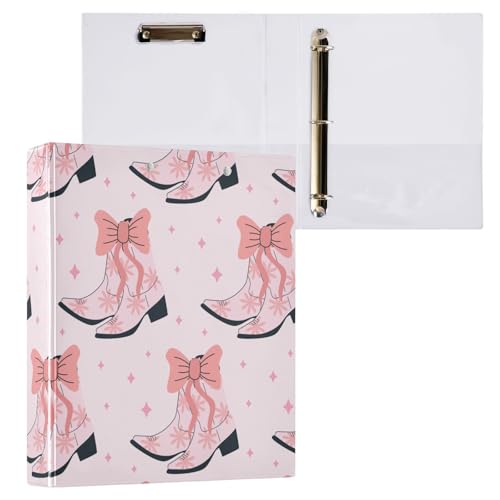 Kcldeci Coquette Ringbuch mit 3 Ringen, 3,8 cm, runder Ring für Papier in Briefgröße, Hardcover-Ordner für Schule, Büro und Zuhause von Kcldeci
