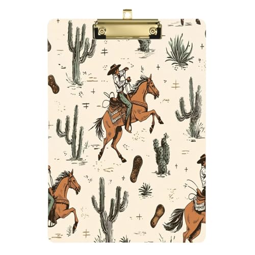 Kcldeci Cowboy und Kakteen Acryl-Klemmbrett A4 Größe Klemmbretter für Klassenzimmer, Krankenpflege, Hartfaserplatte für Bürobedarf, Schule, Silber, 30,5 x 22,9 cm Kcldeci Cowboy und Kakteen Acryl-Klemmbrett A4 Größe Klemmbretter für Klassenzimmer, Krankenpflege, Hartfaserplatte für Bürobedarf, Schule, Silber, 30,5 x 22,9 cm von Kcldeci