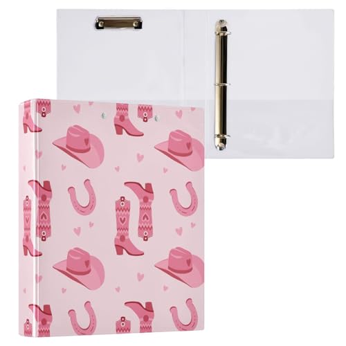 Kcldeci Cowboystiefel, Hut und Cowgirl 3-Ringbuch, 1 Packung, 3,8 cm runder Ring für Papier in Briefgröße, Hardcover-Ordner für Schule, Büro und Zuhause Kcldeci Cowboystiefel, Hut und Cowgirl 3-Ringbuch, 1 Packung, 3,8 cm runder Ring für Papier in Briefgröße, Hardcover-Ordner für Schule, Büro und Zuhause von Kcldeci