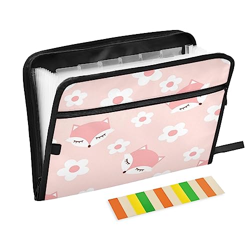 Kcldeci Fächermappe, Gänseblümchen und Fuchs, Cartoons, 13 Taschen, Akkordeon-Aktenhalter, Organizer, A4, Briefgröße, Papier, Dokumente, Quittungen, Organizer, Akkordean-Aktenordner Kcldeci Fächermappe, Gänseblümchen und Fuchs, Cartoons, 13 Taschen, Akkordeon-Aktenhalter, Organizer, A4, Briefgröße, Papier, Dokumente, Quittungen, Organizer, Akkordean-Aktenordner von Kcldeci