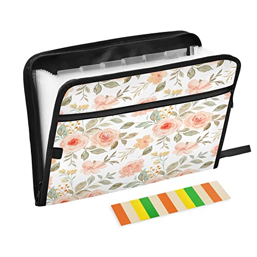 Kcldeci Fächermappe, Pfirsichrot, Blume, goldfarbene Blätter, 13 Fächer, Akkordeon-Aktenhalter, Organizer, A4, Briefgröße, Papier, Dokumenten, Quittungs-Organizer, Akkordeon-Aktenordner Kcldeci Fächermappe, Pfirsichrot, Blume, goldfarbene Blätter, 13 Fächer, Akkordeon-Aktenhalter, Organizer, A4, Briefgröße, Papier, Dokumenten, Quittungs-Organizer, Akkordeon-Aktenordner von Kcldeci
