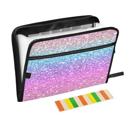 Kcldeci Fächermappe mit 13 Fächern, Pastellfarben, Regenbogen-Glitzer, Akkordeon-Ordner, A4, Briefgröße, Papier, Dokumente, Quittungen, Organizer, Akkordean-Aktenordner für Klassenzimmer, Zuhause Kcldeci Fächermappe mit 13 Fächern, Pastellfarben, Regenbogen-Glitzer, Akkordeon-Ordner, A4, Briefgröße, Papier, Dokumente, Quittungen, Organizer, Akkordean-Aktenordner für Klassenzimmer, Zuhause von Kcldeci
