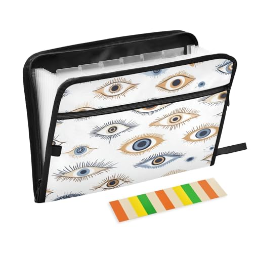 Kcldeci Fächermappe mit Augen in verschiedenen Größen, 13 Fächer, Akkordeon-Aktenordner, A4, Briefgröße, Papier, Dokumente, Quittungen, Organizer, Akkordean-Aktenordner für Klassenzimmer, Zuhause Kcldeci Fächermappe mit Augen in verschiedenen Größen, 13 Fächer, Akkordeon-Aktenordner, A4, Briefgröße, Papier, Dokumente, Quittungen, Organizer, Akkordean-Aktenordner für Klassenzimmer, Zuhause von Kcldeci