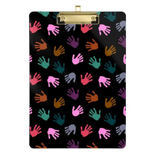 Kcldeci Farbige Klemmbretter aus Acryl mit Handabdruck, Standard-Buchstabe, A4, Klemmbretter für Klassenzimmer, Lehrer, Frauen, Klemmbrett, Büro, Schulbedarf, Gold, 30,5 x 22,9 cm Kcldeci Farbige Klemmbretter aus Acryl mit Handabdruck, Standard-Buchstabe, A4, Klemmbretter für Klassenzimmer, Lehrer, Frauen, Klemmbrett, Büro, Schulbedarf, Gold, 30,5 x 22,9 cm von Kcldeci