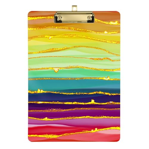 Kcldeci Giltter Rainbow Line Acryl-Klemmbretter, Standard-A4, Briefgröße, Klemmbrett für Klassenzimmer, Schule und Büro, für Kinder, Studenten, Lehrer, Silber, 30,5 x 22,9 cm Kcldeci Giltter Rainbow Line Acryl-Klemmbretter, Standard-A4, Briefgröße, Klemmbrett für Klassenzimmer, Schule und Büro, für Kinder, Studenten, Lehrer, Silber, 30,5 x 22,9 cm von Kcldeci