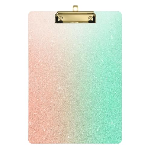 Kcldeci Glitzernde Acryl-Klemmbretter in Rosenrosa und Türkis, Standard-A4, Briefgröße, Klemmbrett für Klassenzimmer, Schule und Büro, für Kinder, Studenten, Lehrer, Silber, 30,5 x 22,9 cm Kcldeci Glitzernde Acryl-Klemmbretter in Rosenrosa und Türkis, Standard-A4, Briefgröße, Klemmbrett für Klassenzimmer, Schule und Büro, für Kinder, Studenten, Lehrer, Silber, 30,5 x 22,9 cm von Kcldeci